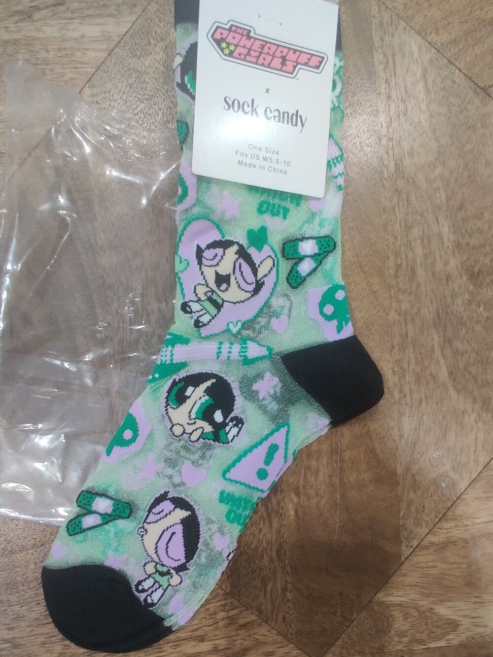 Sock Candy powerpuff girls socks OS mew